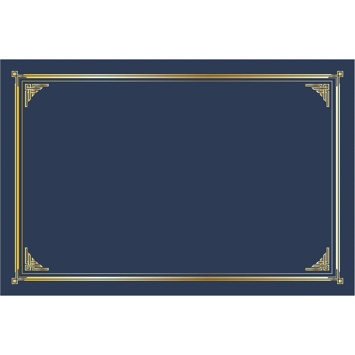 Geographics Certificate Holder: Linen with Gold Foil Navy Blue - 10 Pack - Certificates & Seals