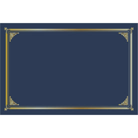 Geographics Certificate Holder: Linen with Gold Foil Navy Blue - 10 Pack - Certificates & Seals