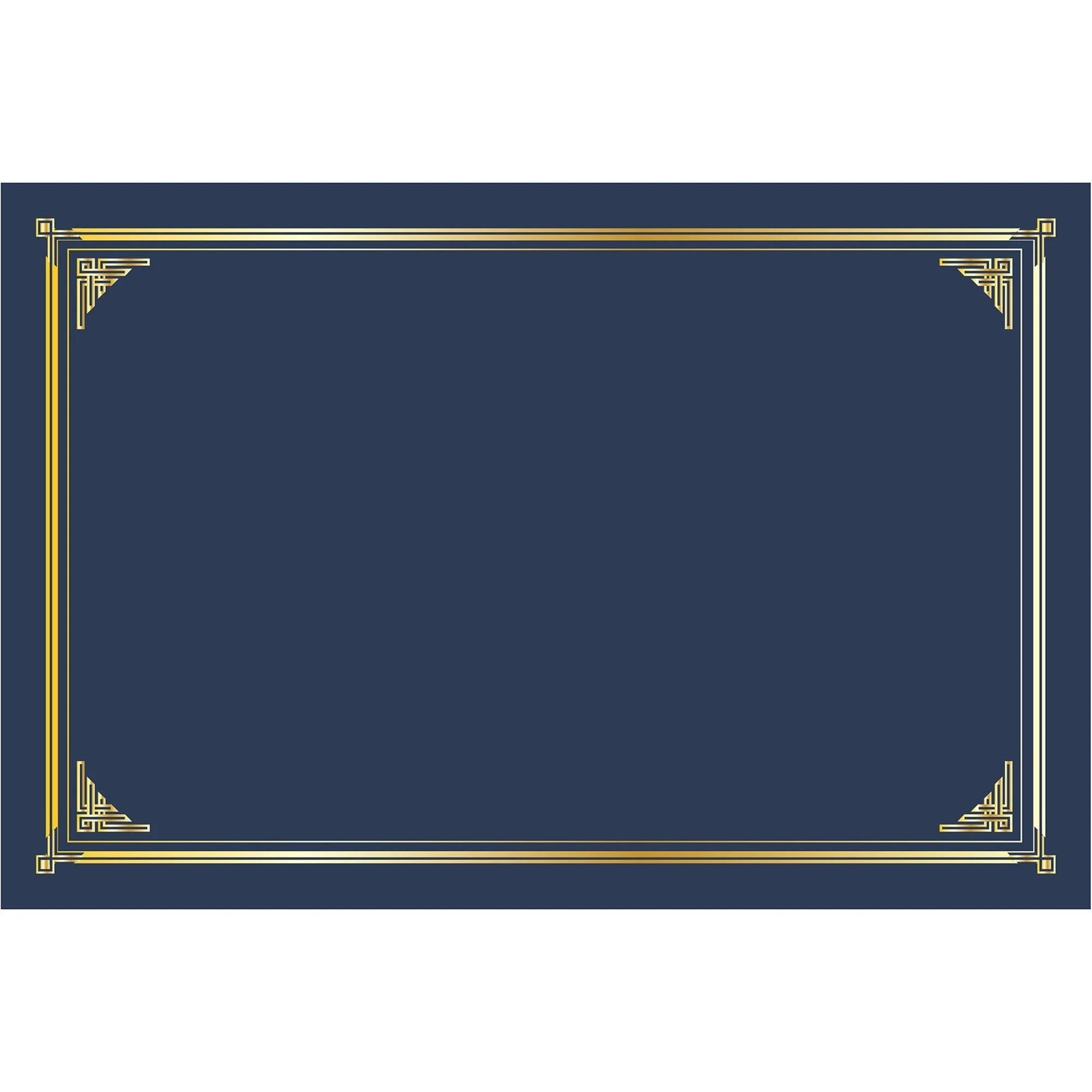 Geographics Certificate Holder: Linen with Gold Foil Navy Blue - 10 Pack - Certificates & Seals
