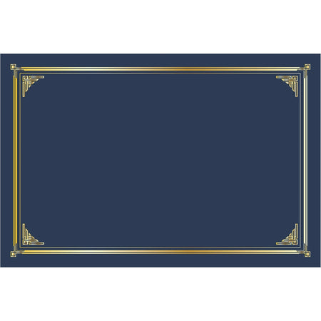 Geographics Certificate Holder: Linen with Gold Foil Navy Blue - 10 Pack - Certificates & Seals