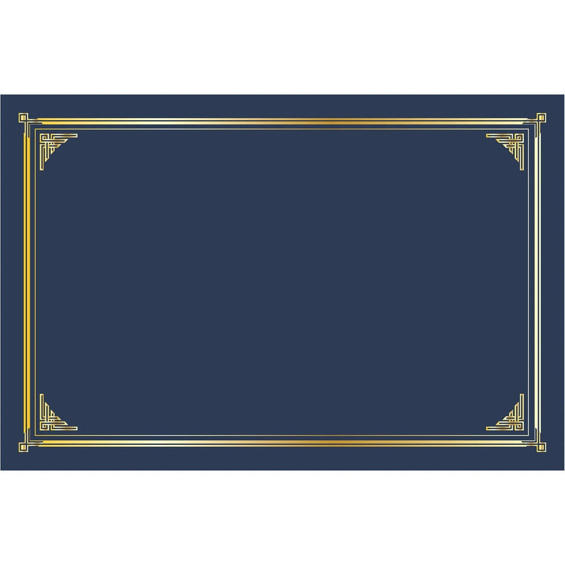 Geographics Certificate Holder: Linen with Gold Foil Navy Blue - 10 Pack - Certificates & Seals