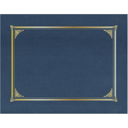 Geographics Classic Letter Recycled Presentation Cover - Navy Blue Linen Card Stock - Certificates & Seals