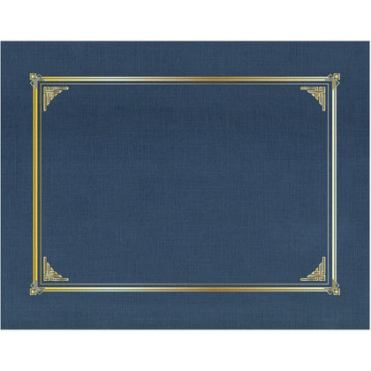 Geographics Classic Letter Recycled Presentation Cover - Navy Blue Linen Card Stock - Certificates & Seals