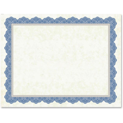 Geographics Drama Blue Border Certificates - 8.5’’ x 11’’ - 15/Pack - & Seals