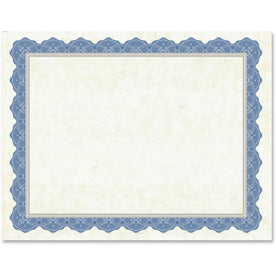 Geographics Drama Blue Border Certificates - 8.5’’ x 11’’ - 15/Pack - & Seals