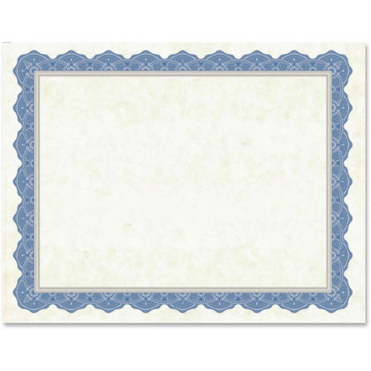 Geographics Drama Blue Border Certificates - 8.5’’ x 11’’ - 15/Pack - & Seals