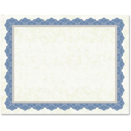 Geographics Drama Blue Border Certificates - 8.5’’ x 11’’ - 15/Pack - & Seals