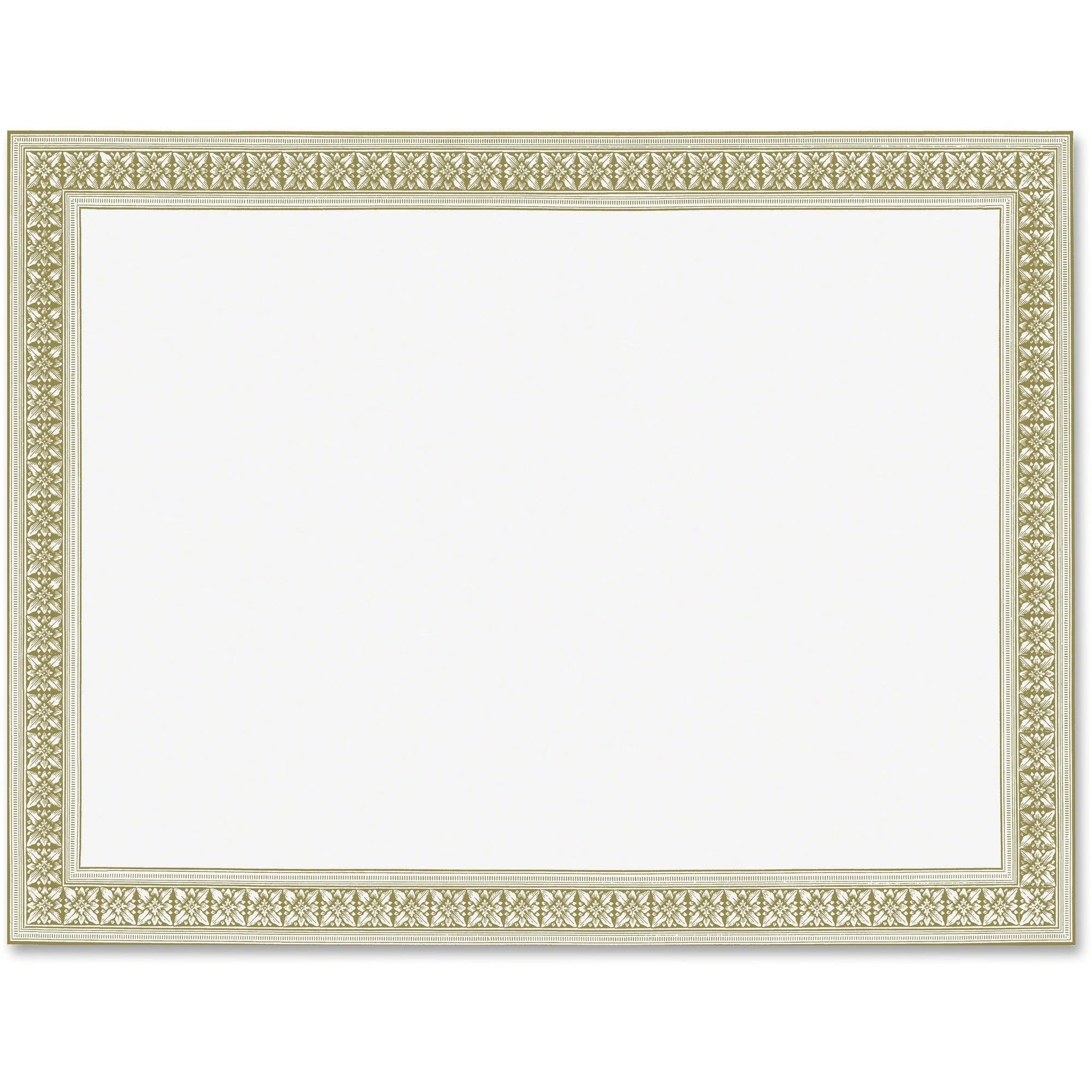 Geographics Flourish Gold Foil Award Certificates - Elegant Parchment Paper - 12 Pack - & Seals