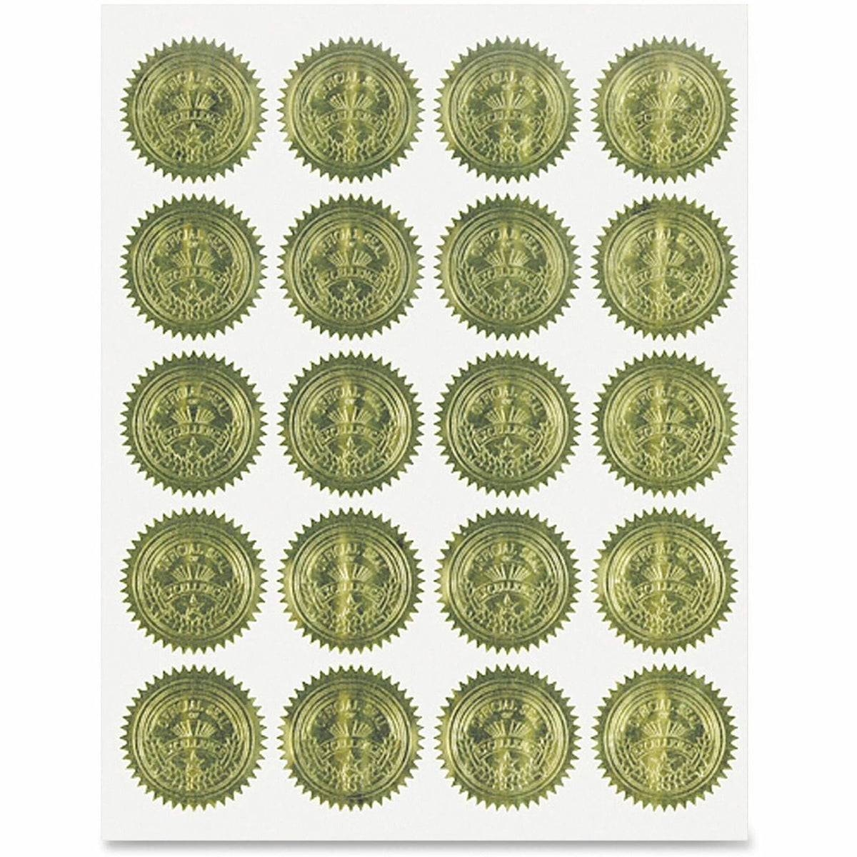 Geographics Gold Embossed Seals - Elegant 2’’ Diameter for Certificates & More