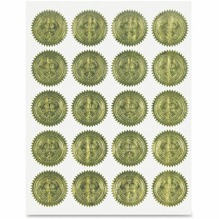 Geographics Gold Embossed Seals - Elegant 2’’ Diameter for Certificates & More