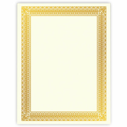 Geographics Gold Foil Certificate - Laser & Inkjet Compatible - 15 Pack - Certificates Seals