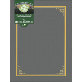 Geographics Letter Certificate Holder - Elegant Gray - Pack of 5 - Certificates & Seals