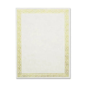 Geographics Premium Gold Foil Border Certificates - Elegant Parchment Paper - 12 Pack - & Seals