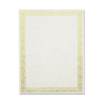 Geographics Premium Gold Foil Border Certificates - Elegant Parchment Paper - 12 Pack - & Seals