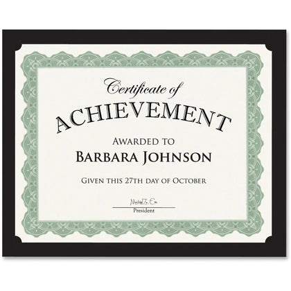 Geographics Recycled Certificate Holder - Black - Eco-Friendly - 10/Pack - Certificates & Seals