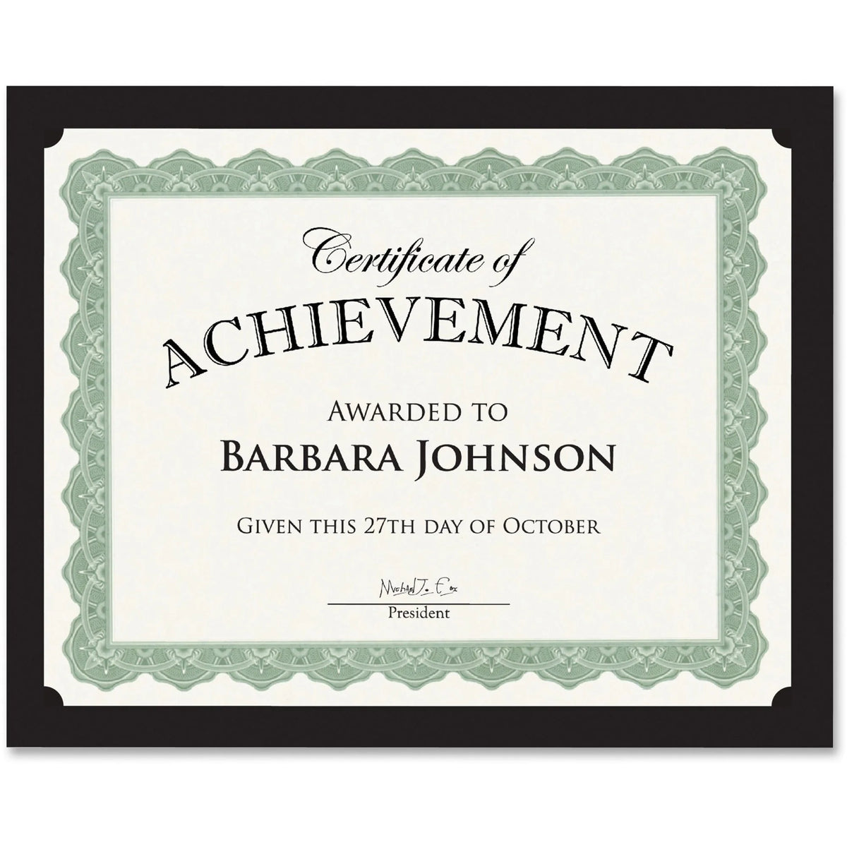 Geographics Recycled Certificate Holder - Black - Eco-Friendly - 10/Pack - Certificates & Seals