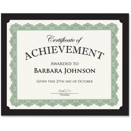 Geographics Recycled Certificate Holder - Black - Eco-Friendly - 10/Pack - Certificates & Seals