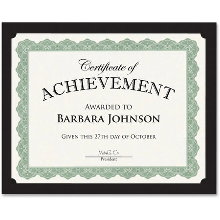 Geographics Recycled Certificate Holder - Black - Eco-Friendly - 10/Pack - Certificates & Seals