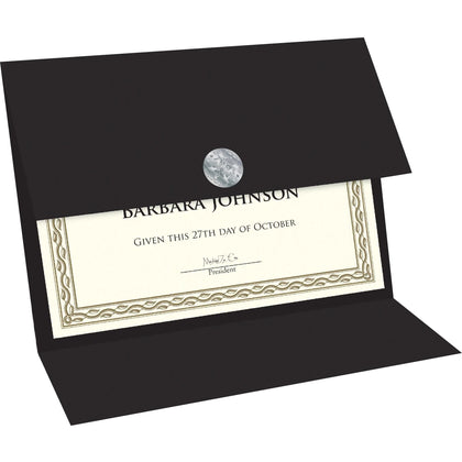Geographics Recycled Certificate Holder - Black - Eco-Friendly - 5/Pack - Certificates & Seals