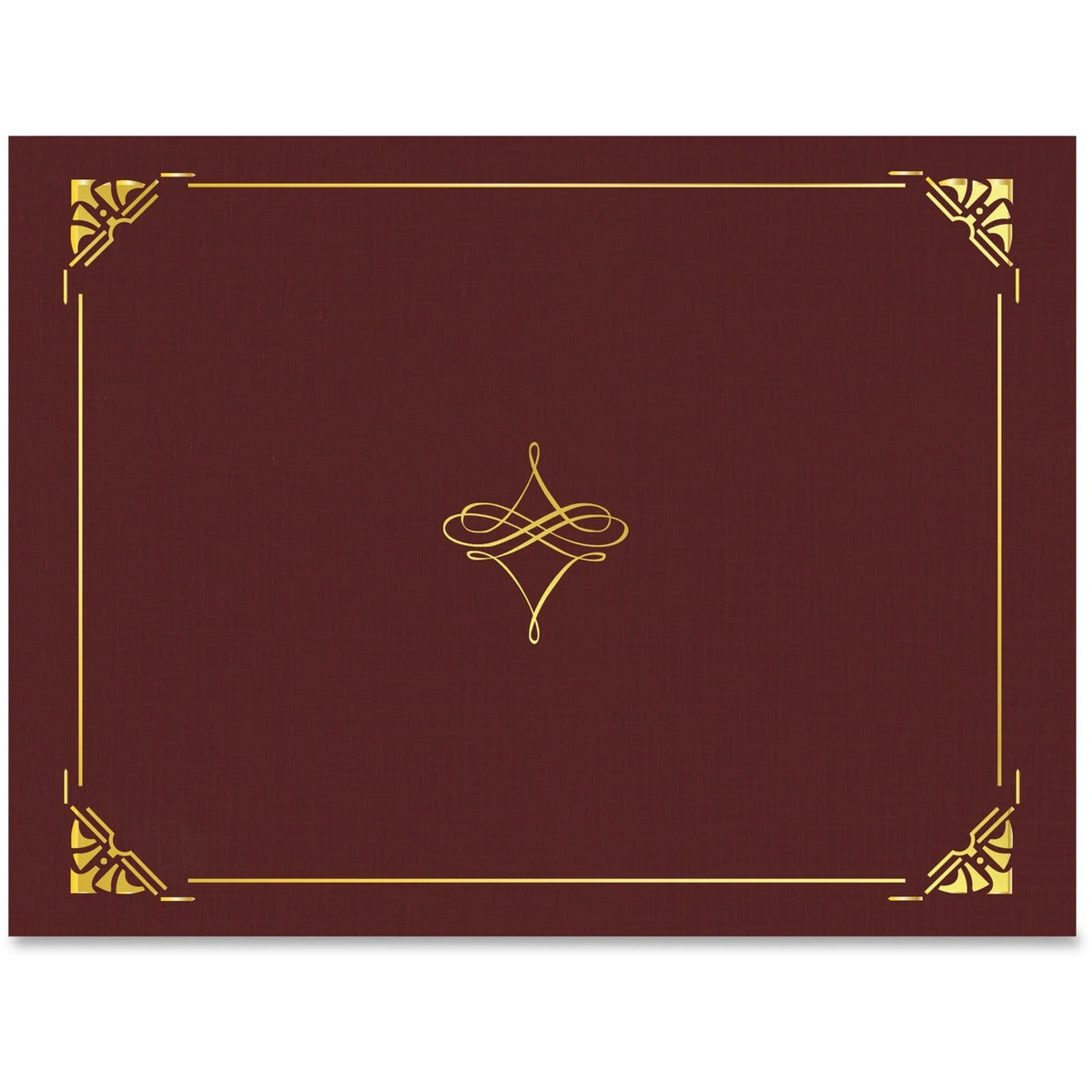 Geographics Recycled Certificate Holder - Cordova Gold - 8.5’’ x 11’’ - 5/Pack - Certificates & Seals