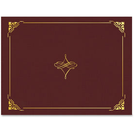 Geographics Recycled Certificate Holder - Cordova Gold - 8.5’’ x 11’’ - 5/Pack - Certificates & Seals