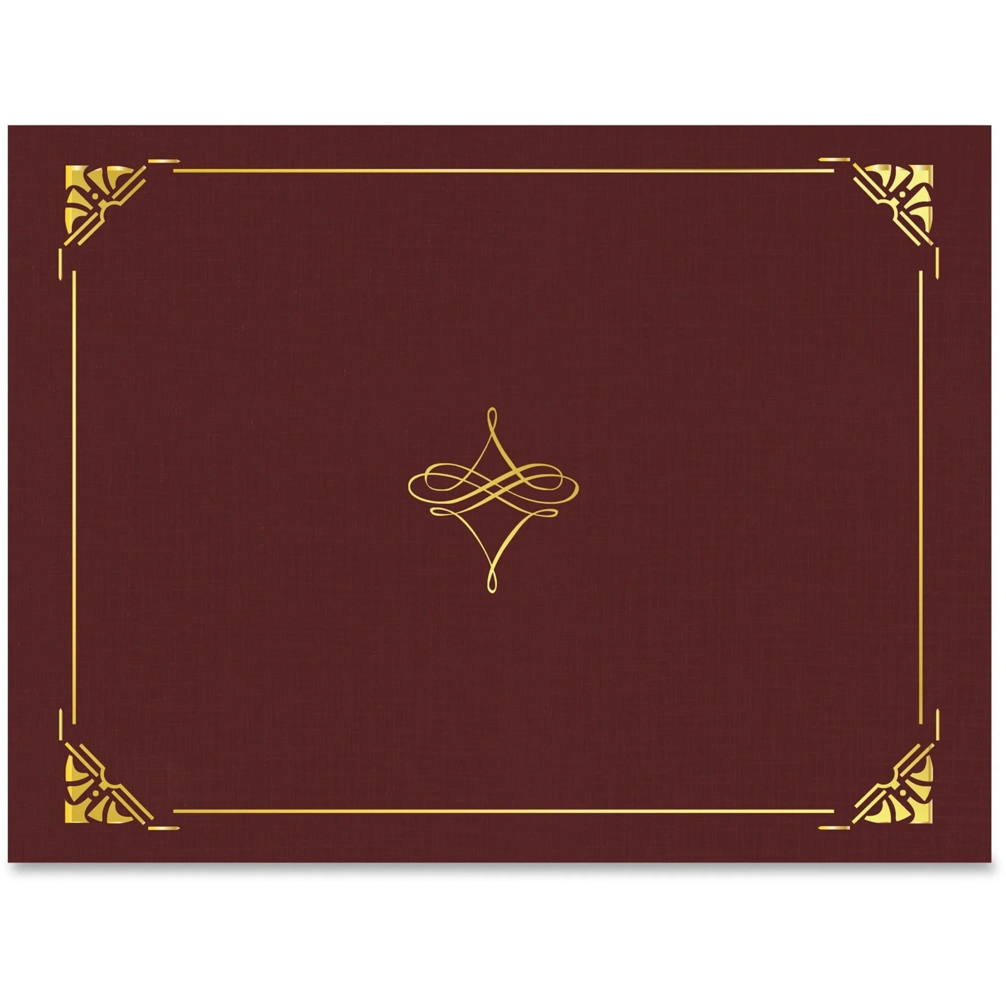 Geographics Recycled Certificate Holder - Cordova Gold - 8.5’’ x 11’’ - 5/Pack - Certificates & Seals
