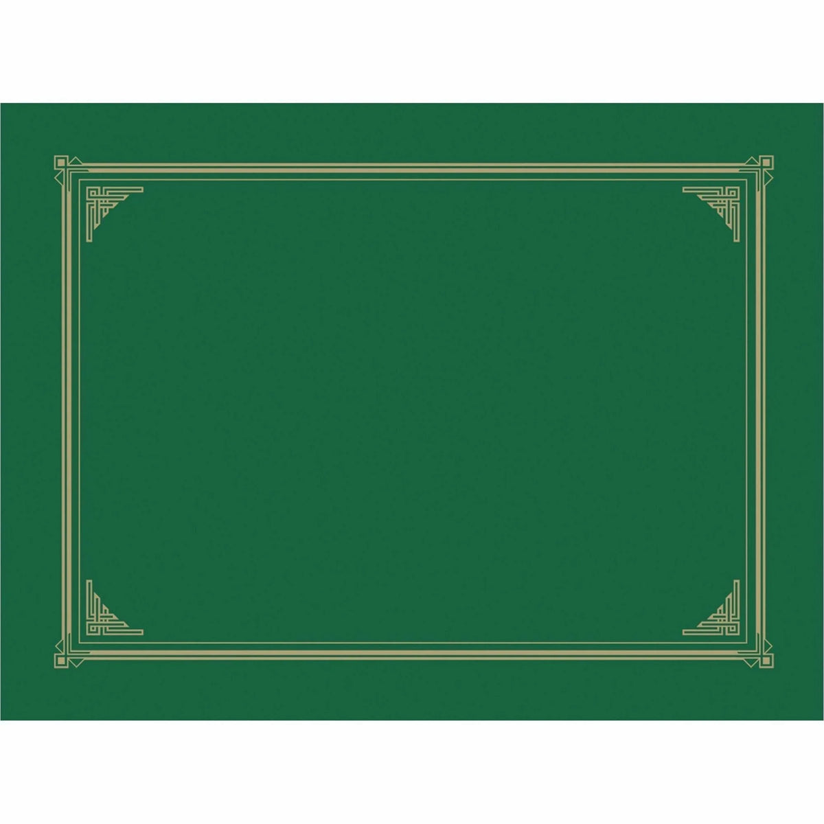 Geographics Recycled Certificate Holder - Green - 6/Pack - Certificates & Seals