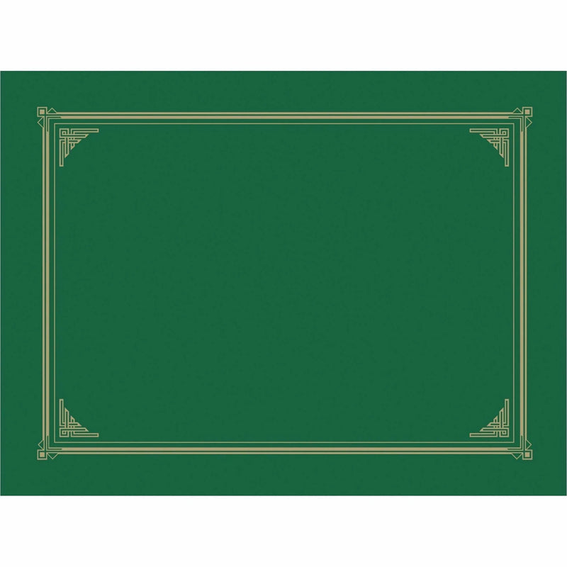 Geographics Recycled Certificate Holder - Green - 6/Pack - Certificates & Seals