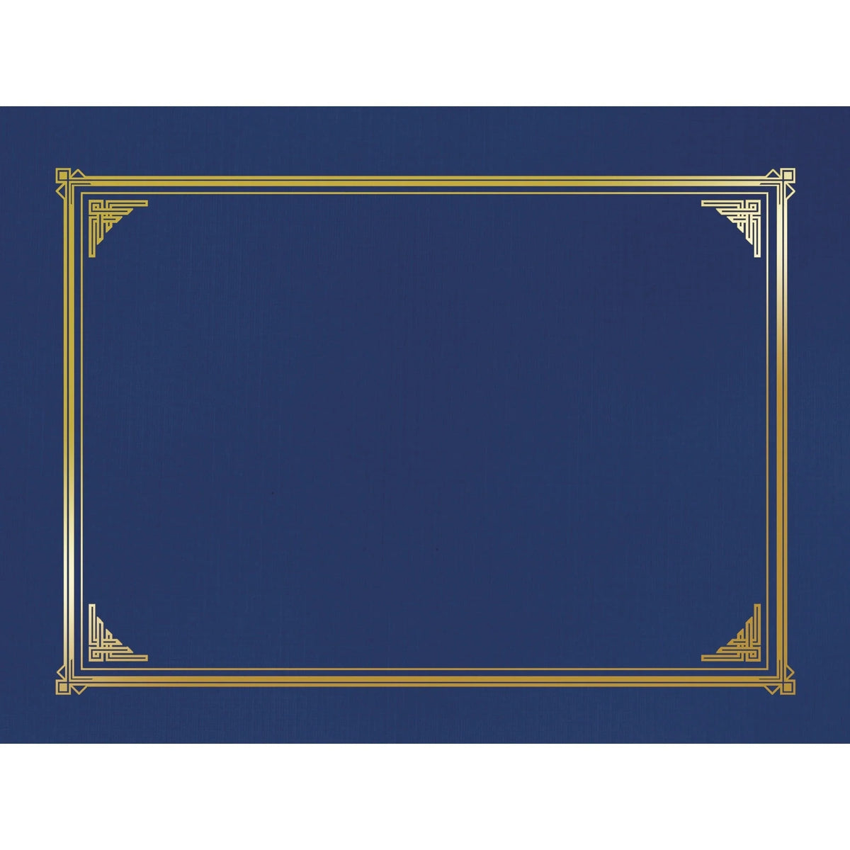 Geographics Recycled Certificate Holder - Navy Blue Linen - 6 Pack - Certificates & Seals