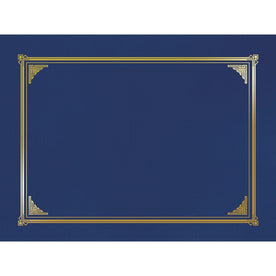 Geographics Recycled Certificate Holder - Navy Blue Linen - 6 Pack - Certificates & Seals