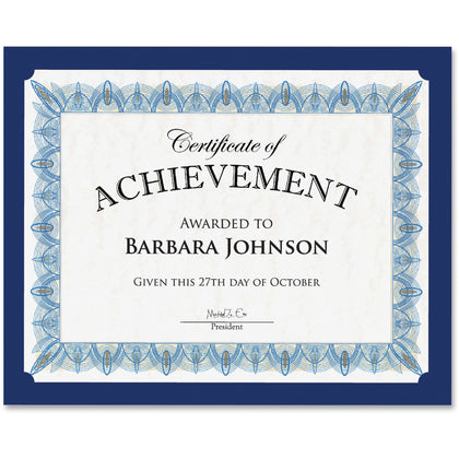 Geographics Recycled Certificate Holder - Navy - Eco-Friendly - Pack of 10 - Certificates & Seals