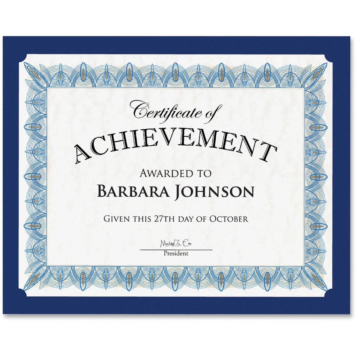 Geographics Recycled Certificate Holder - Navy - Eco-Friendly - Pack of 10 - Certificates & Seals