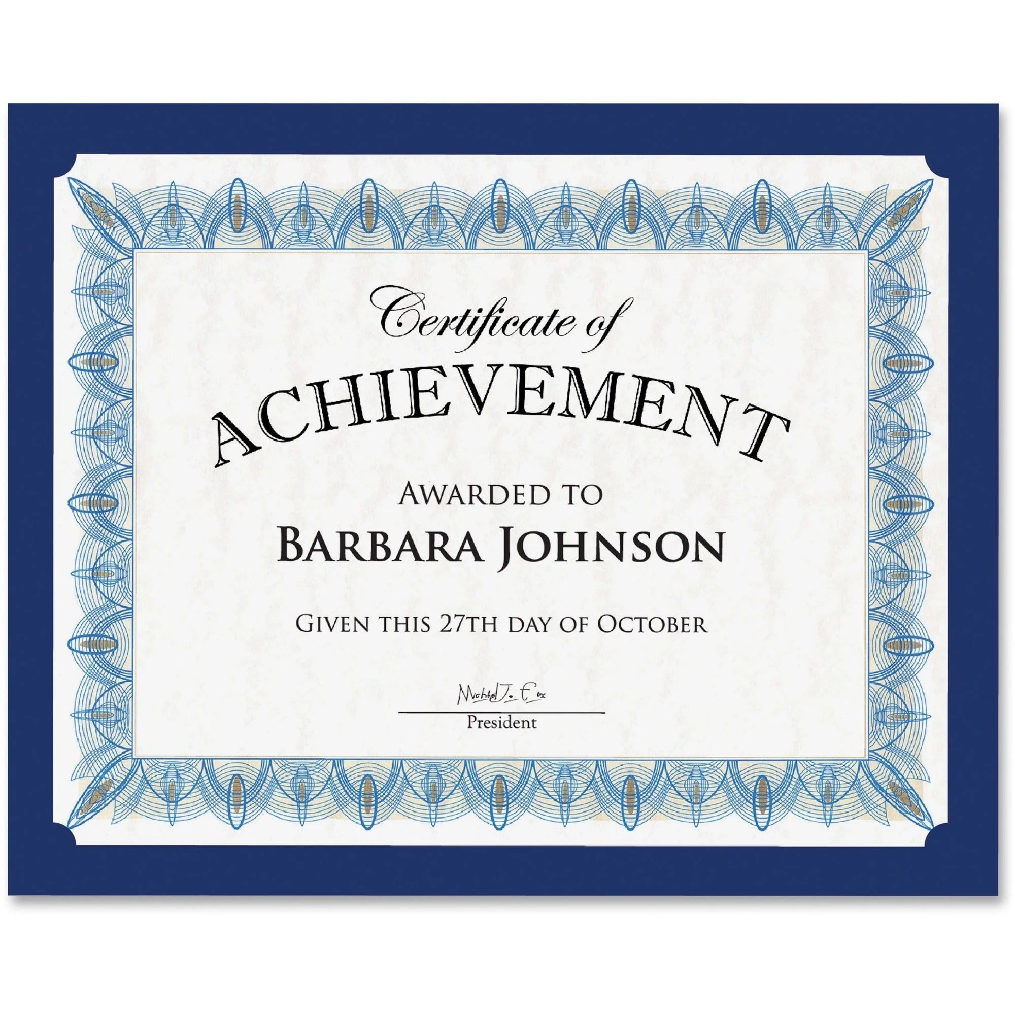 Geographics Recycled Certificate Holder - Navy - Eco-Friendly - Pack of 10 - Certificates & Seals