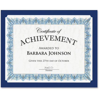 Geographics Recycled Certificate Holder - Navy - Eco-Friendly - Pack of 10 - Certificates & Seals