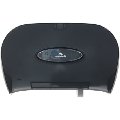 Georgia-Pacific 2-Roll Toilet Paper Dispenser - Pull Out Design - Smoke Gray - Bathroom Tissue Dispensers