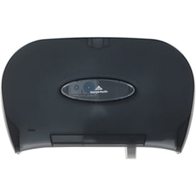 Georgia-Pacific 2-Roll Toilet Paper Dispenser - Pull Out Design - Smoke Gray - Bathroom Tissue Dispensers