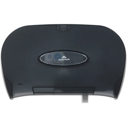 Georgia-Pacific 2-Roll Toilet Paper Dispenser - Pull Out Design - Smoke Gray - Bathroom Tissue Dispensers