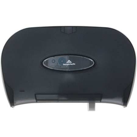 Georgia-Pacific 2-Roll Toilet Paper Dispenser - Pull Out Design - Smoke Gray - Bathroom Tissue Dispensers