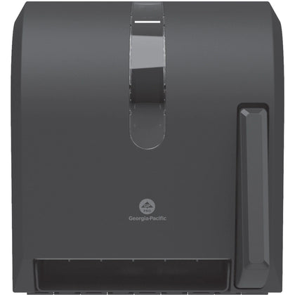Georgia-Pacific Push Paddle Paper Towel Dispenser - Roll - 14.3’’ Height x 12.8’’ Width 10.5’’ Depth - Black - Hygienic