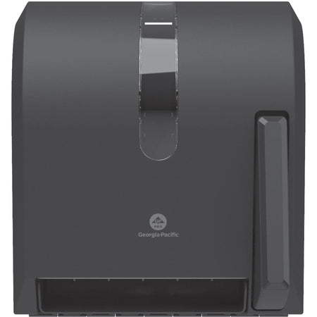 Georgia-Pacific Push Paddle Paper Towel Dispenser - Roll - 14.3’’ Height x 12.8’’ Width 10.5’’ Depth - Black - Hygienic