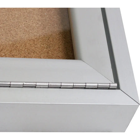 Ghent 1 Door Cork Bulletin Board - 36x30’’ - Illuminated Locking Enclosure - Enclosed Boards