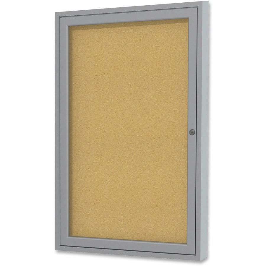 Ghent 1-door Enclosed Indoor Bulletin Board - Left