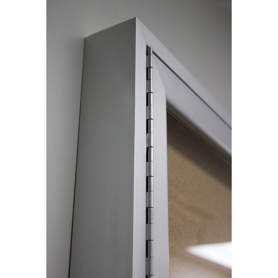 Ghent 1 Door Enclosed Natural Cork Bulletin Board with Satin Frame - Alternate-Image1