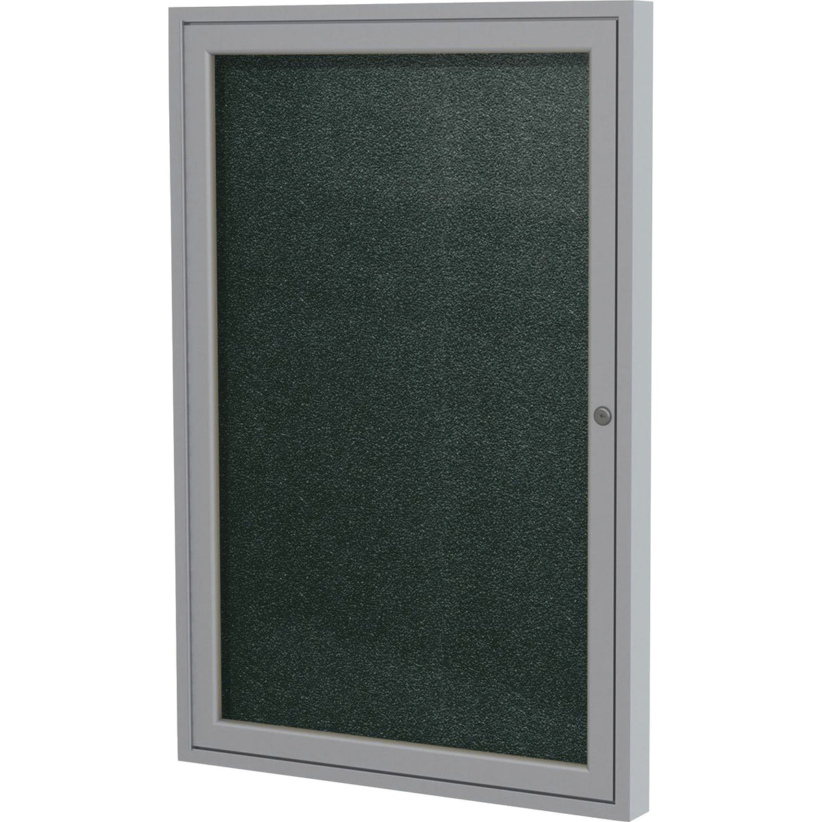 Ghent 1 Door Enclosed Vinyl Bulletin Board with Satin Frame - 2000