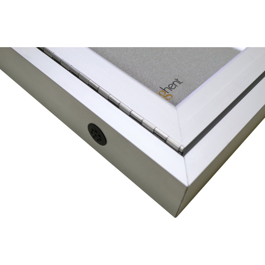 Ghent 1 Door Enclosed Vinyl Bulletin Board with Satin Frame - Alternate-Image1