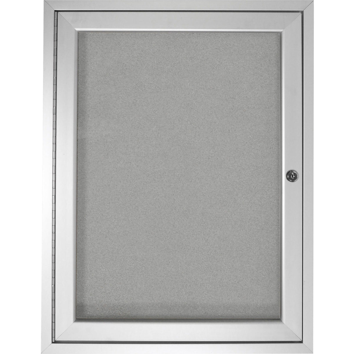 Ghent 1 Door Enclosed Vinyl Bulletin Board with Satin Frame - 2000