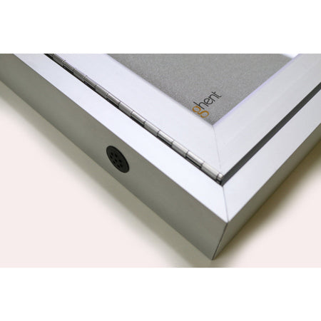 Ghent 1 Door Enclosed Vinyl Bulletin Board with Satin Frame - Alternate-Image1
