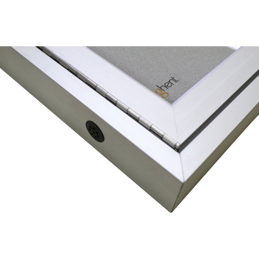 Ghent 1 Door Enclosed Vinyl Bulletin Board with Satin Frame - Alternate-Image1