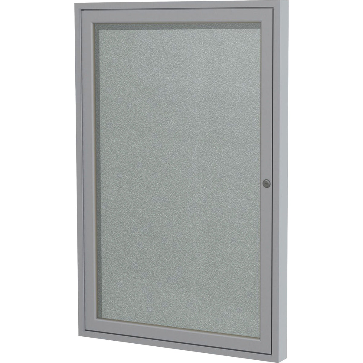 Ghent 1 Door Enclosed Vinyl Bulletin Board with Satin Frame - 2000