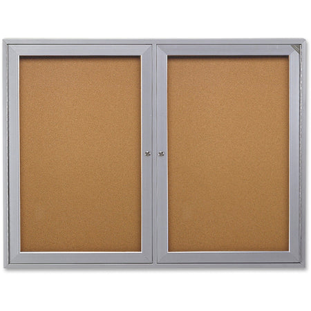 Ghent 2-Door Enclosed Bulletin Board - 2000